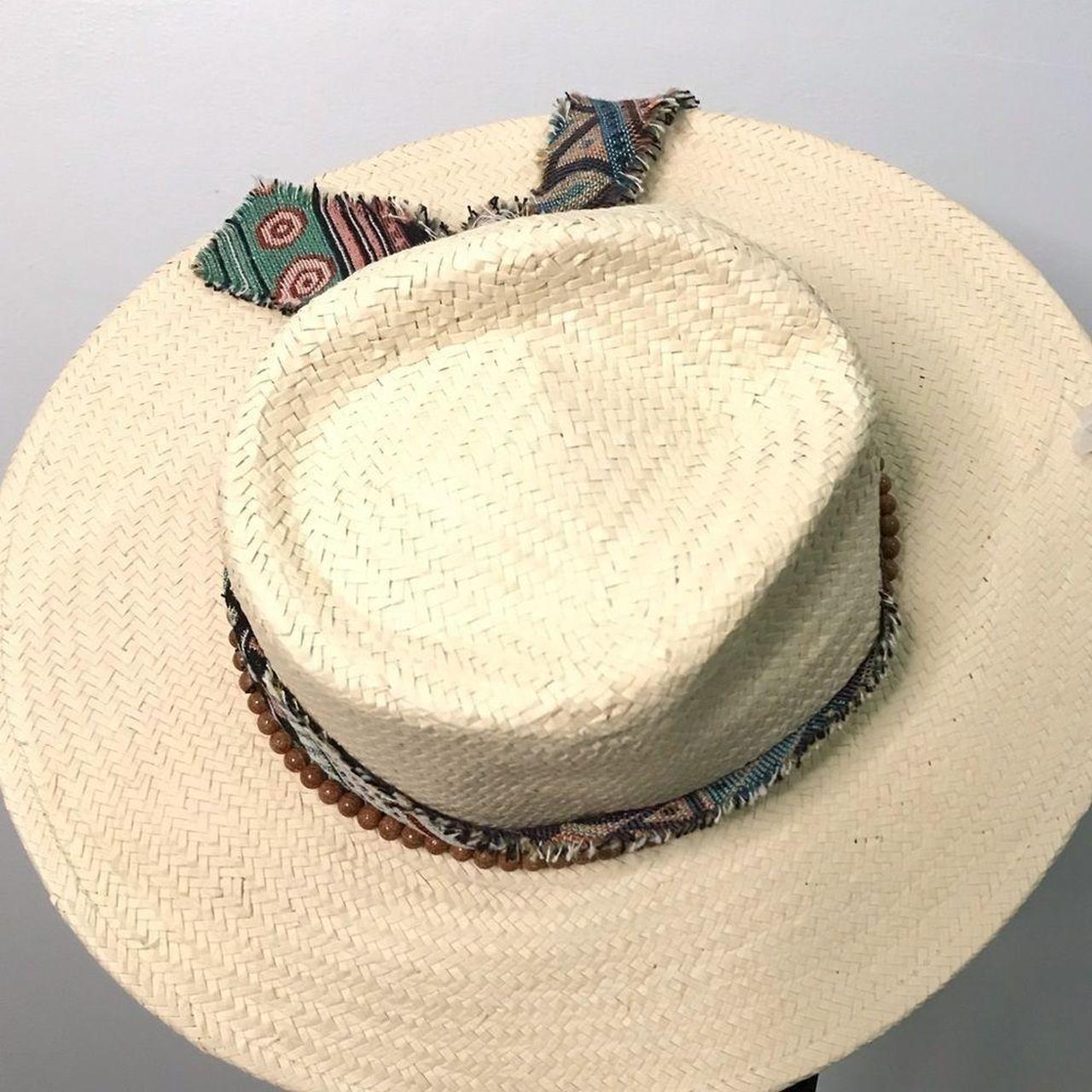 Wyeth Straw Boho Beach Style Hat NWT Beautiful... - Depop