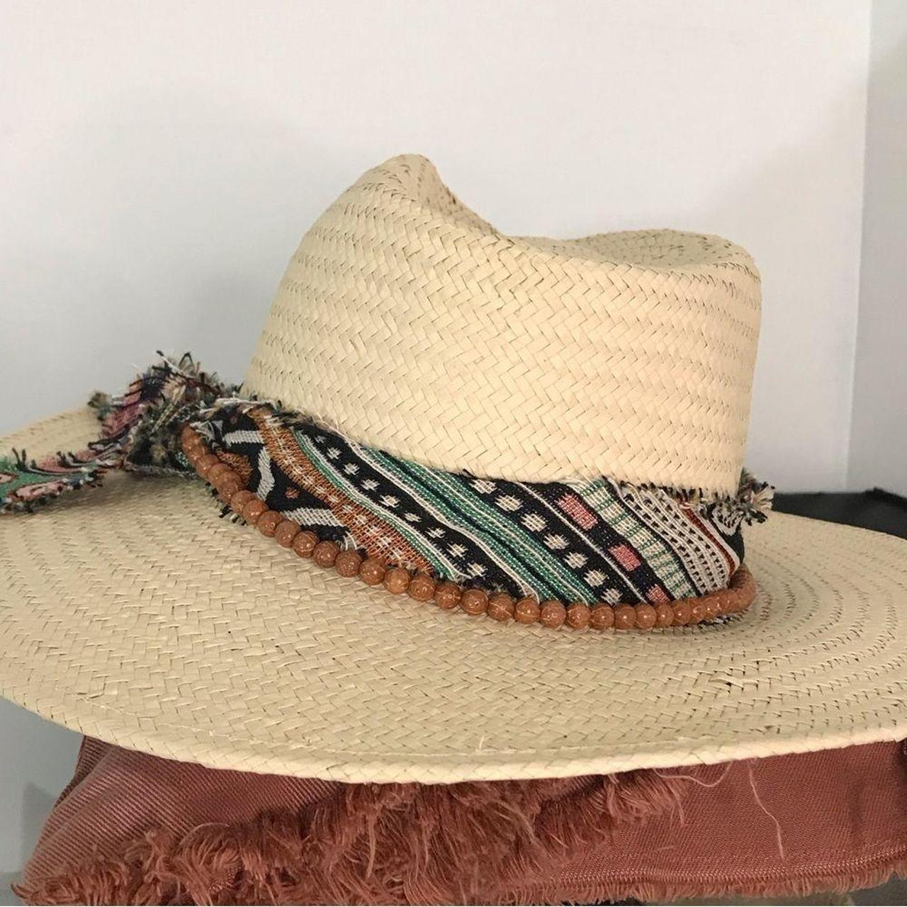 Wyeth Straw Boho Beach Style Hat NWT Beautiful... - Depop