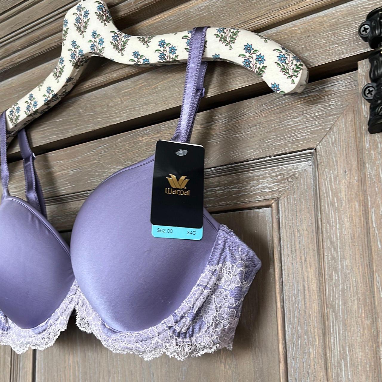 Wacoal Women's Purple Bra | Depop