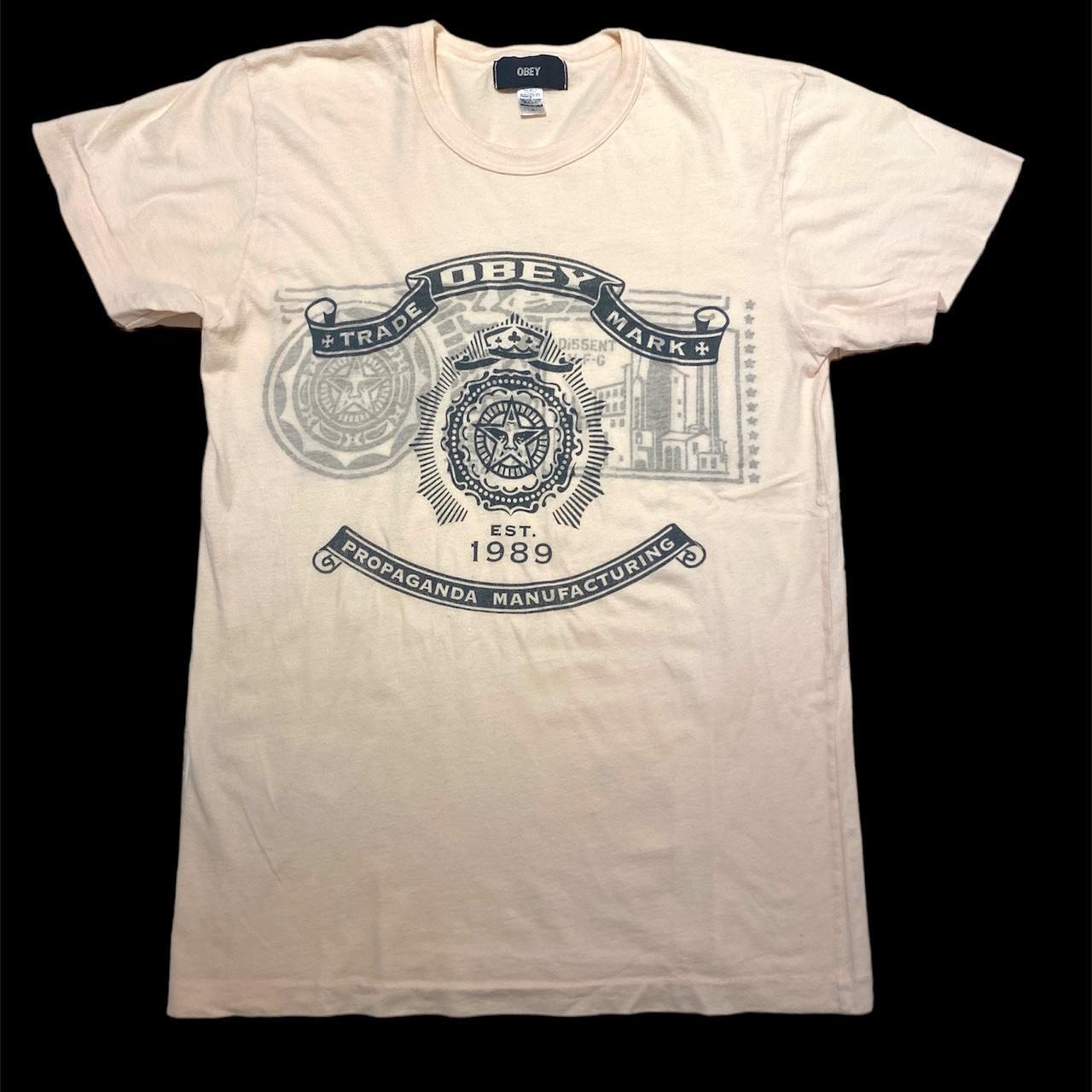 Vintage White Gray Obey Propaganda Clothing Depop