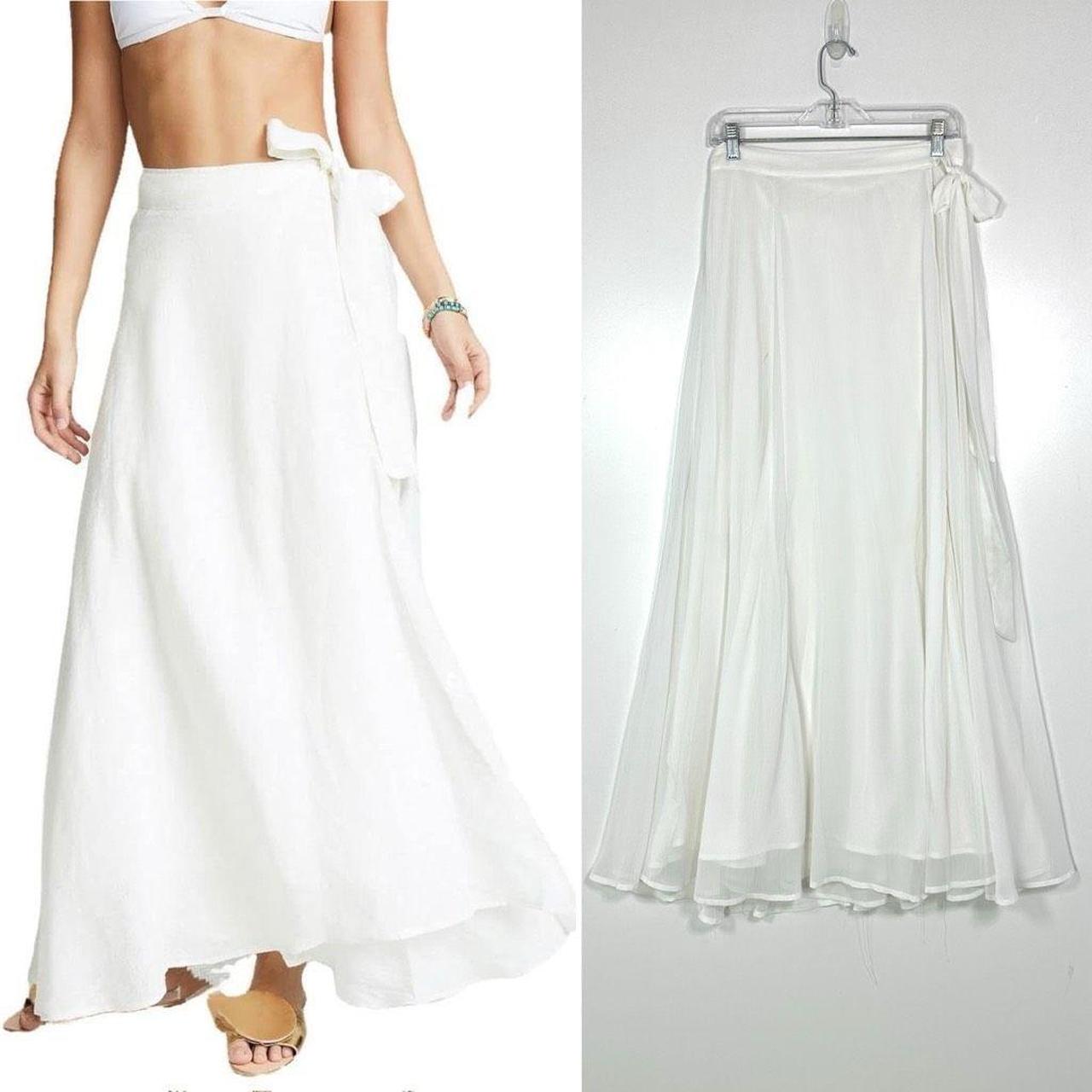 Long flowy wrap skirt hotsell