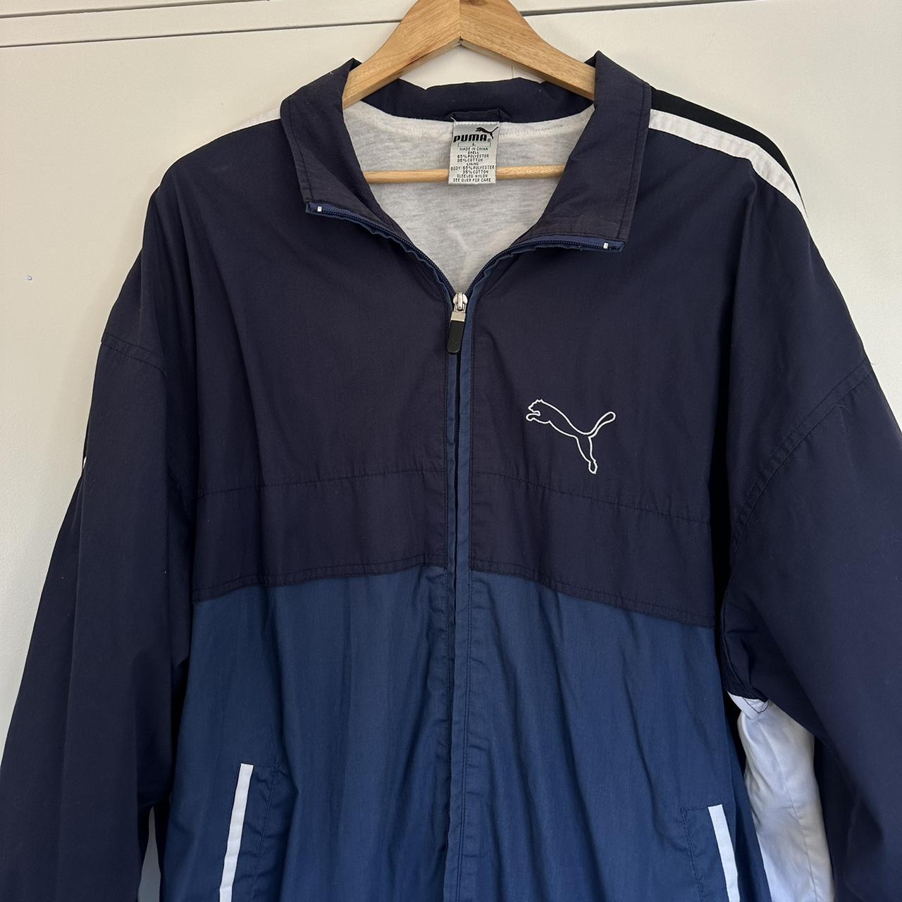 Puma vintage spray jacket Thrifted no stains Depop