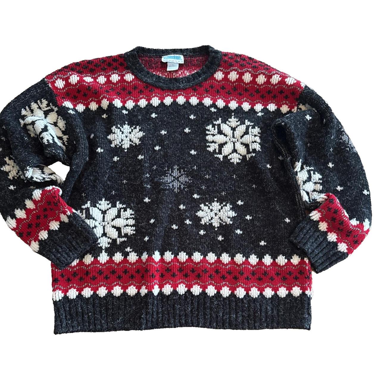 Source Unknown Women's Sweater - Grey/Red - L – C… - image 1