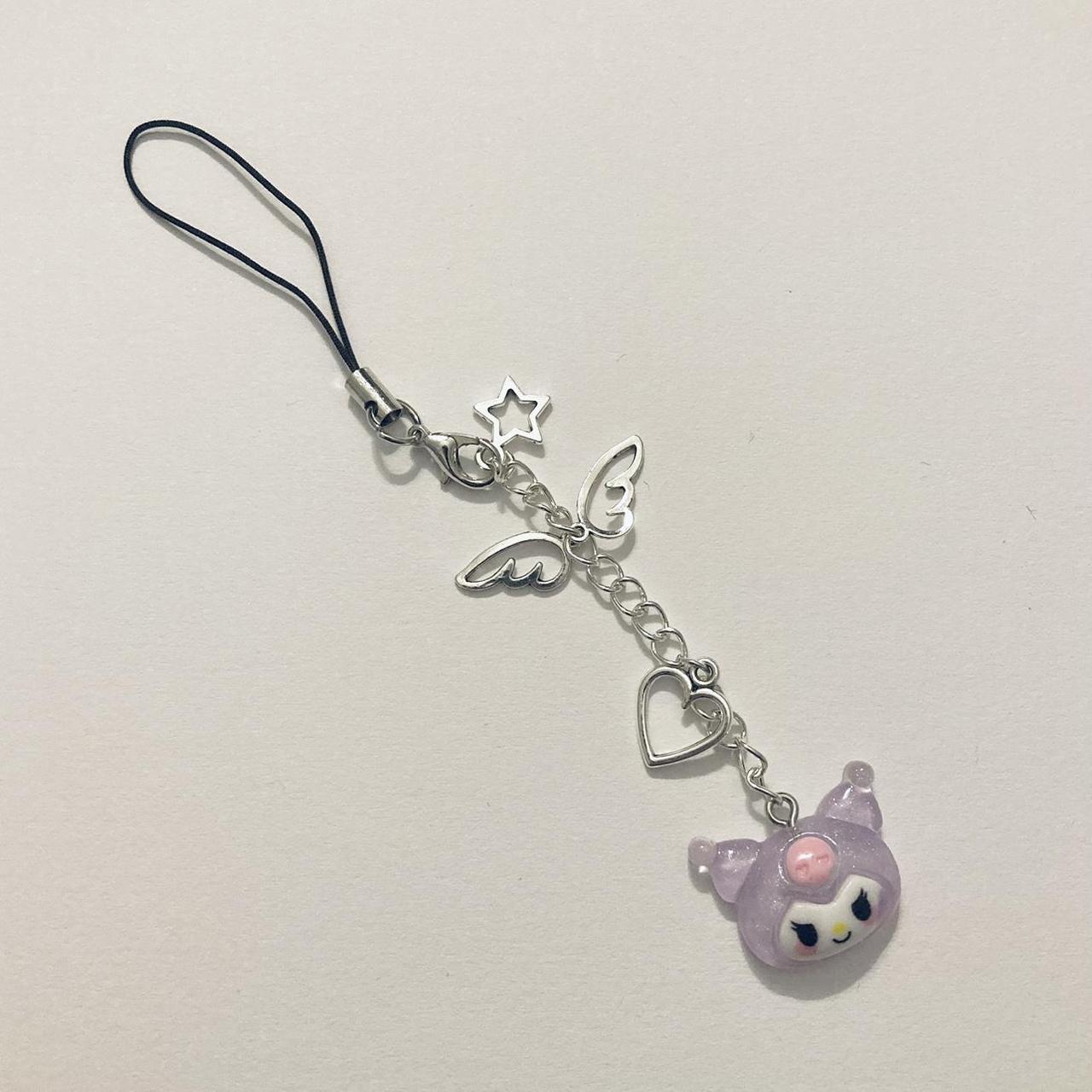 dangly purple kuromi phone charm!! (〃ω〃) has slight... - Depop