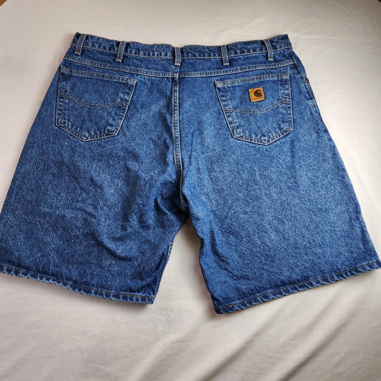 Carhartt Blue Denim Jean Shorts Jorts Size 44. Depop