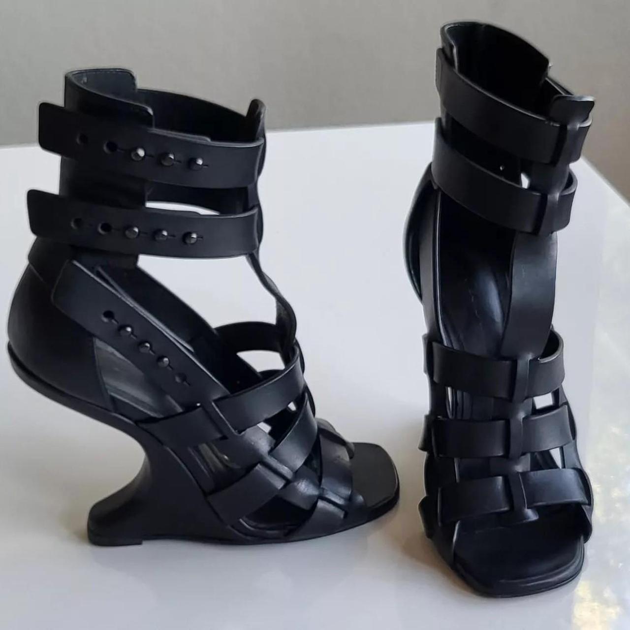 Rick Owens leather gladiator heels size 36/6 comes | Depop
