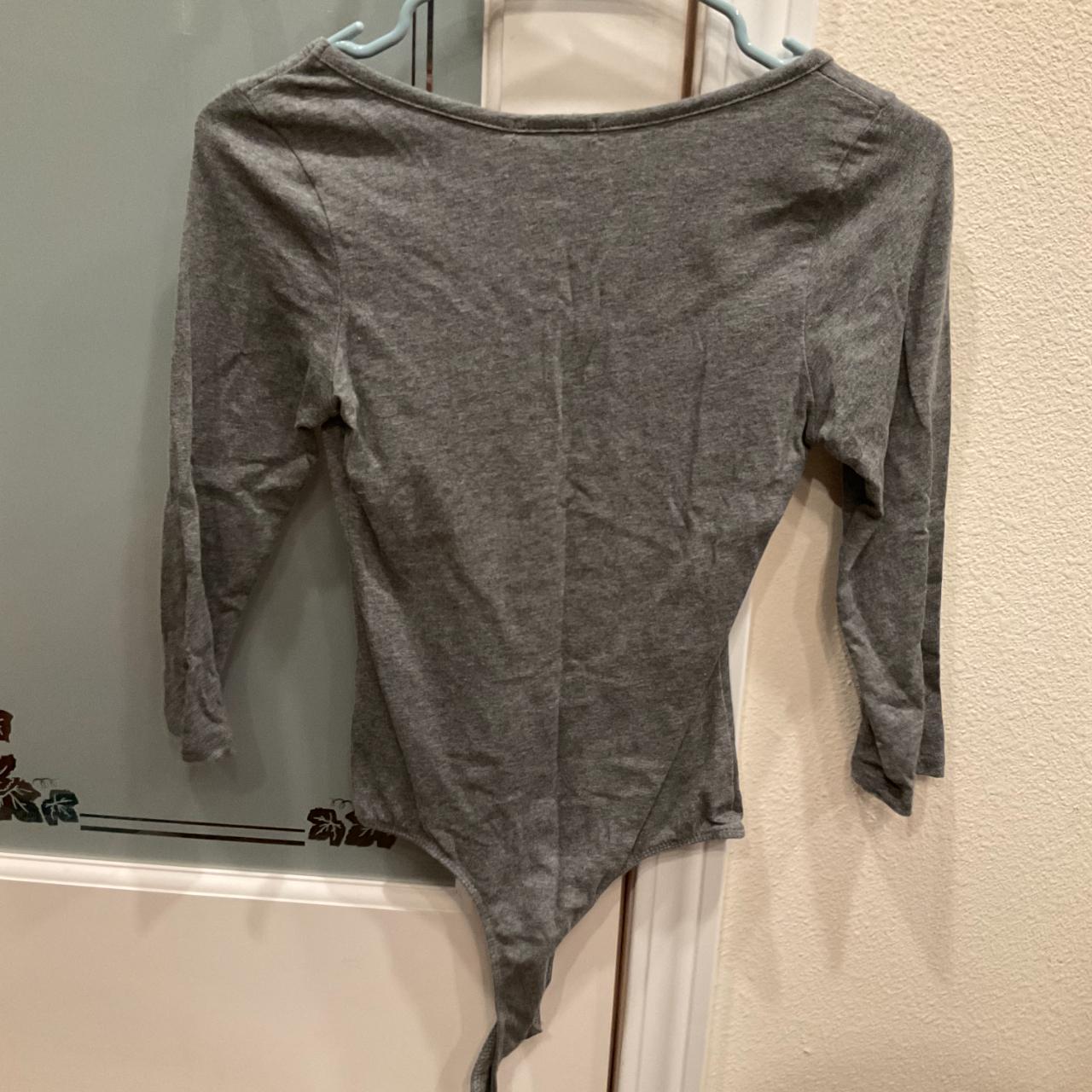 Women's Grey Bodysuit Depop