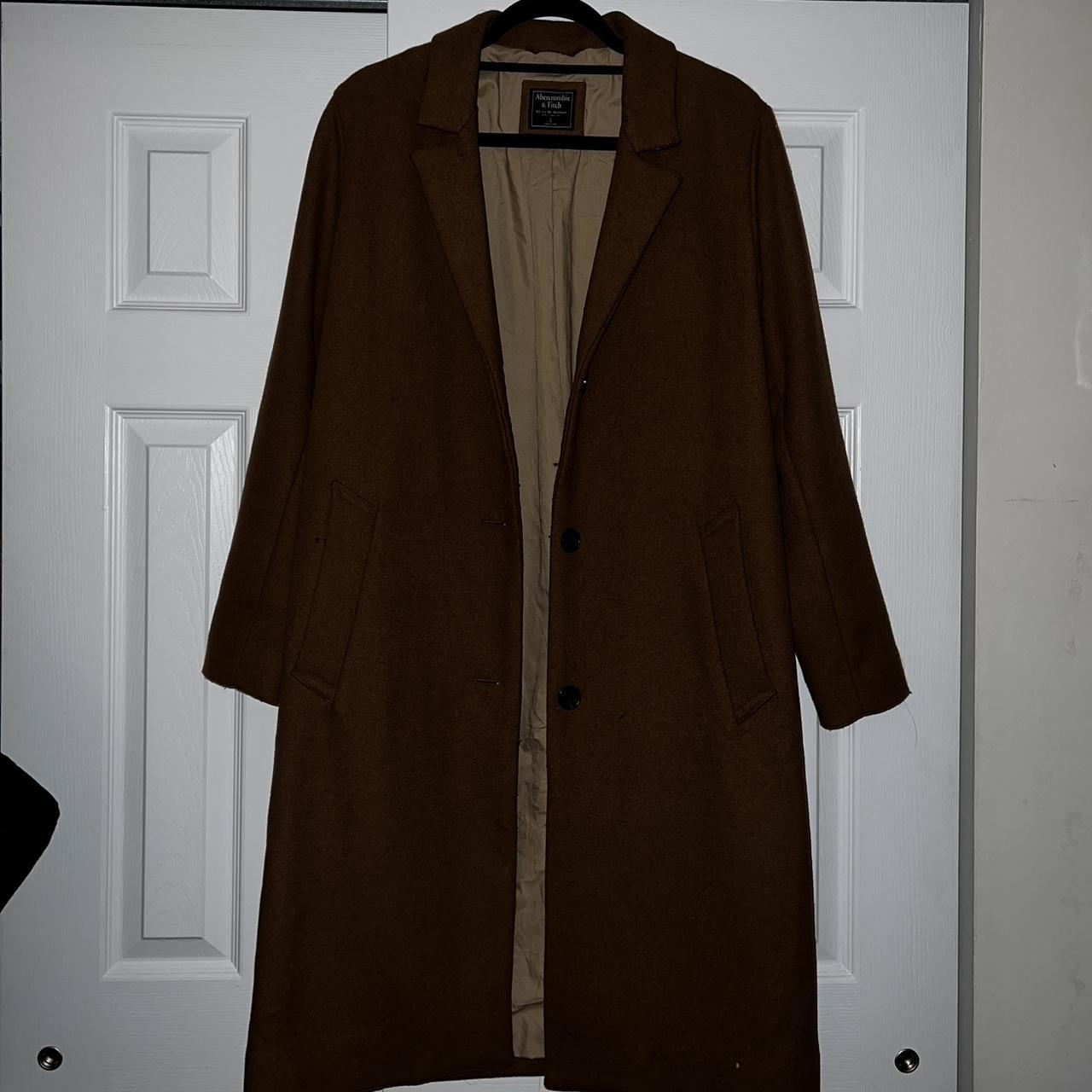 Abercrombie & Fitch Long Wool Coat Has some minor... - Depop
