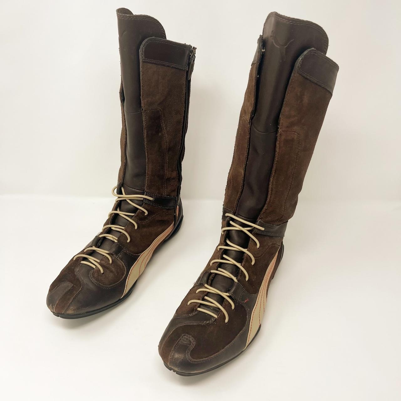 Rare vintage Puma boxing shoes. Brown and beige with... Depop