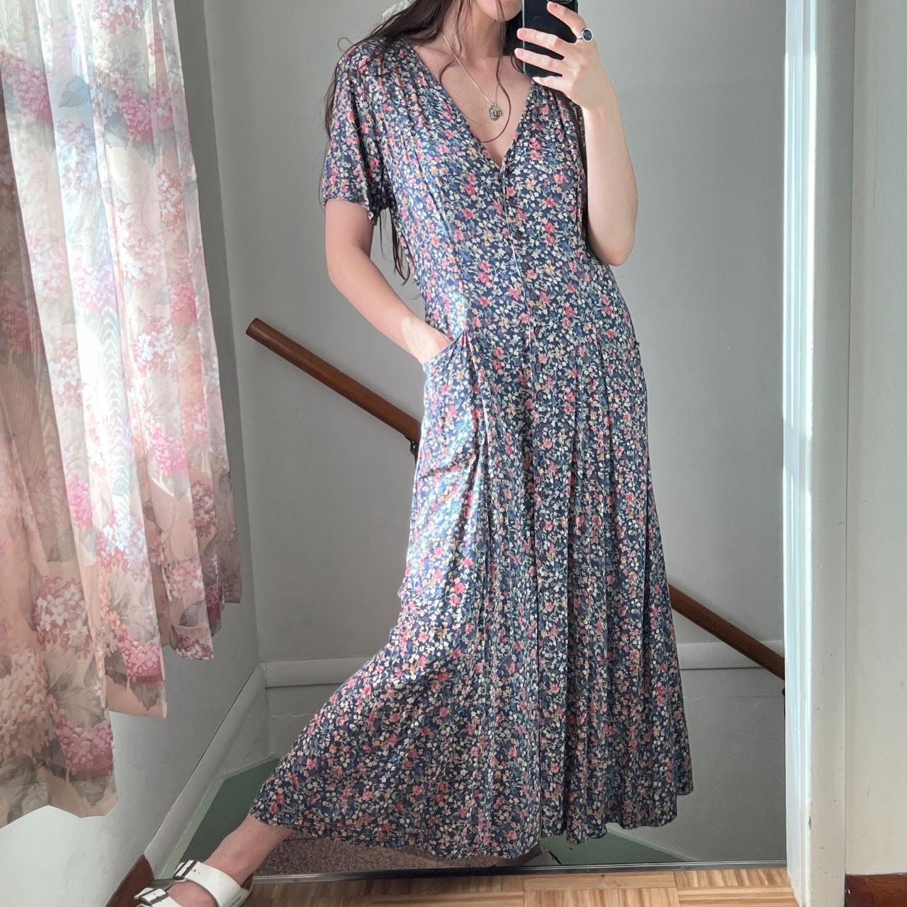 Vintage 1990's floral maxi dress with cover ✨ Virgo - Depop