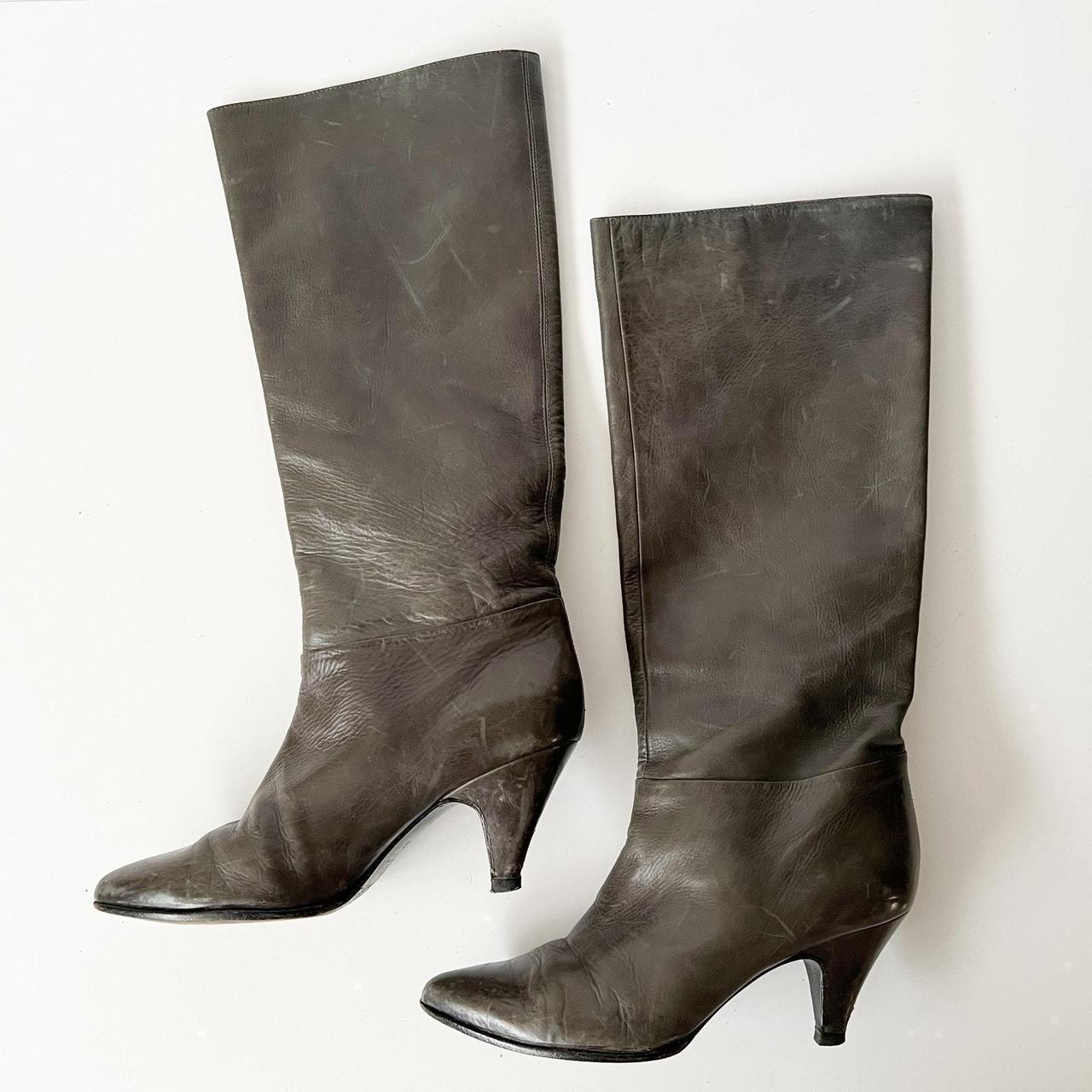 Vintage Sigerson Morrison knee-high boots green... | Depop, image size:1280x1280