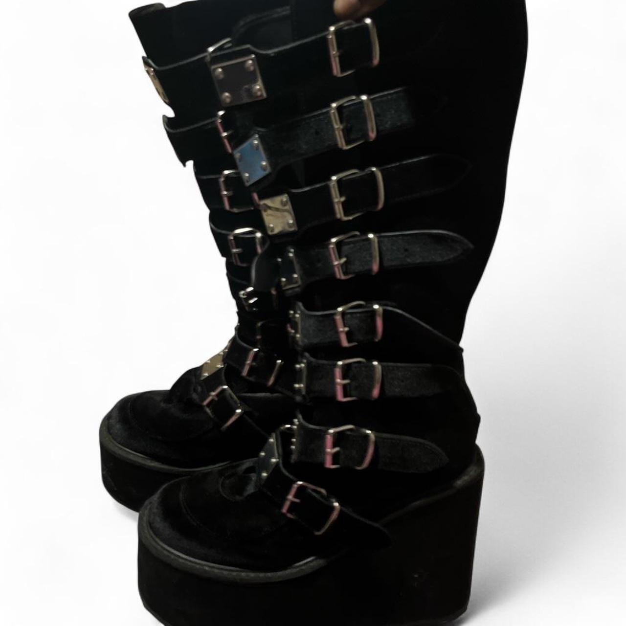 Demonia Women's Knee high Boots - Black - US 10.5… - image 2