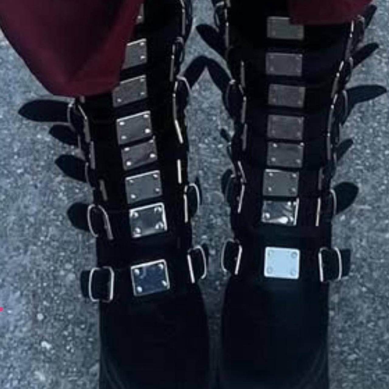 Demonia Women's Knee high Boots - Black - US 10.5… - image 5