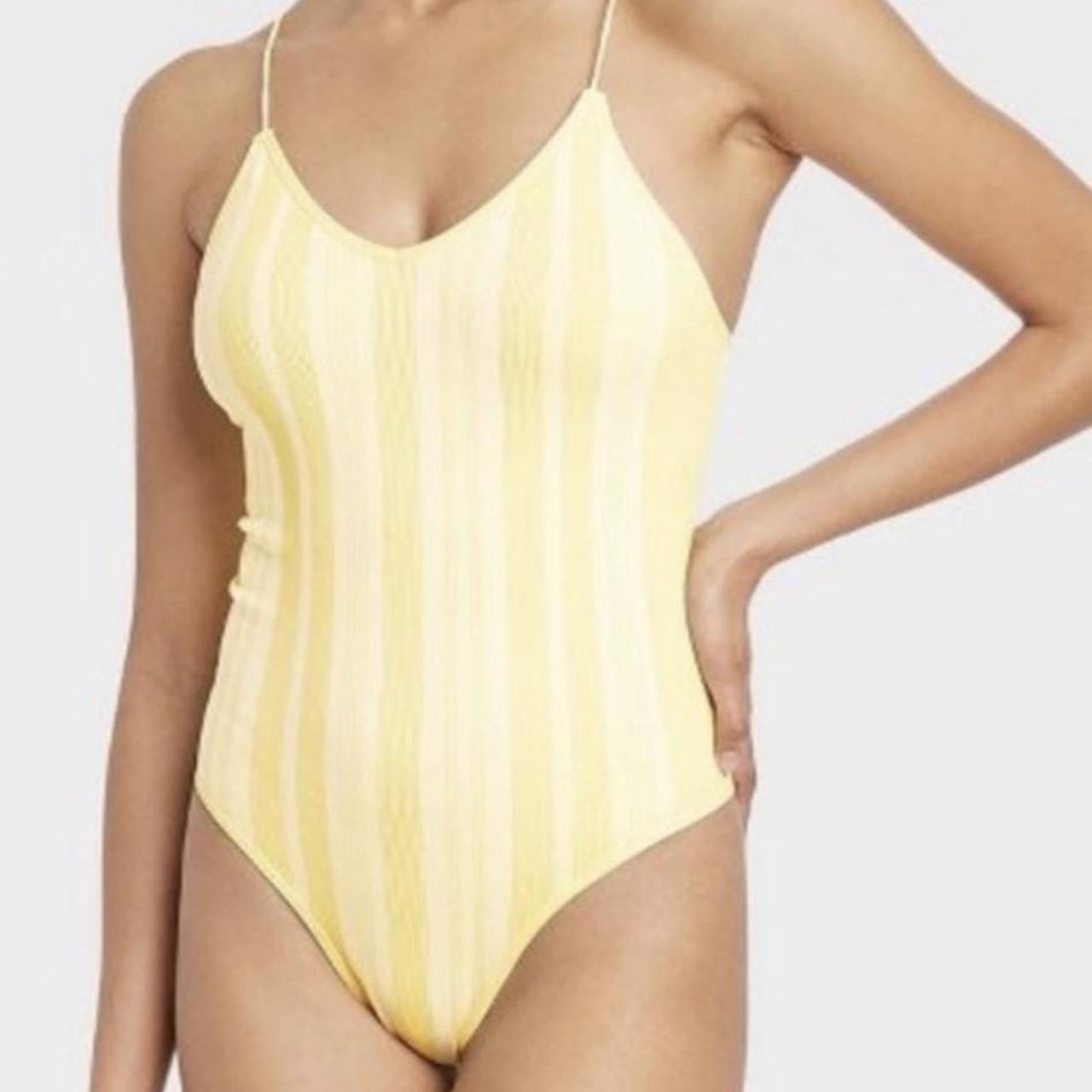 Women's Yellow Bodysuit Depop