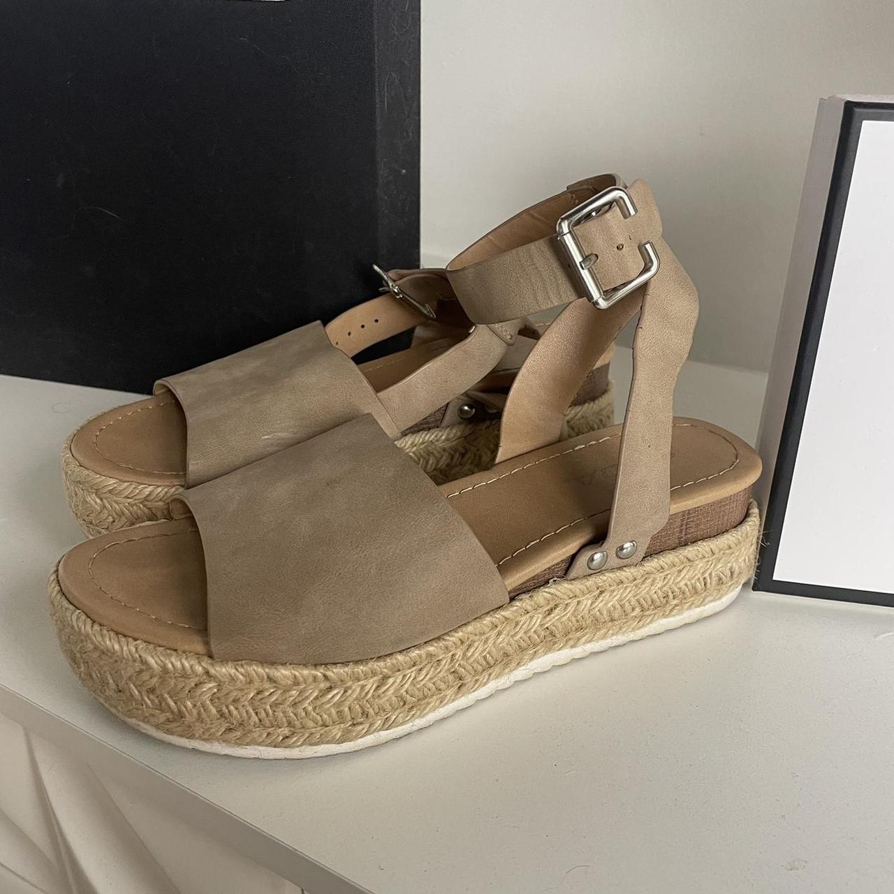 tan platform sandals
