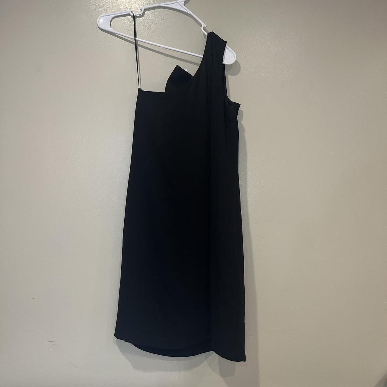 CeCe black one shoulder dress with bow detail. So... - Depop