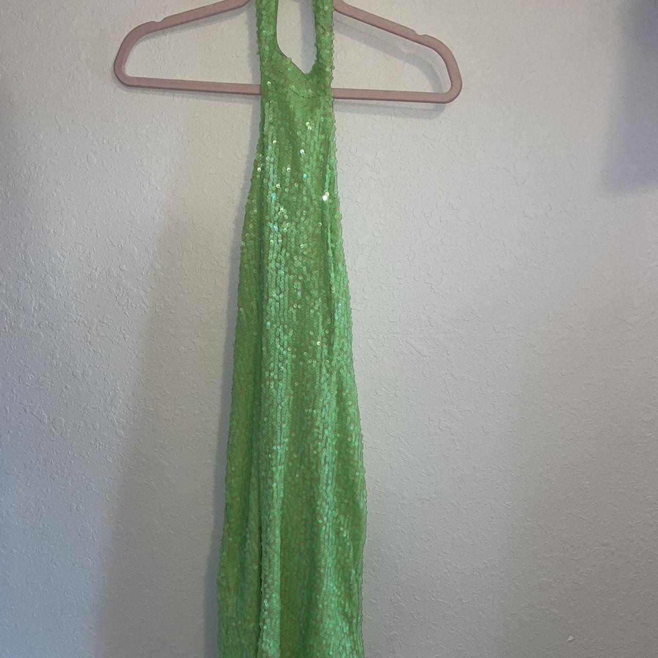 Hello molly green sequin halter neck dress! This... Depop