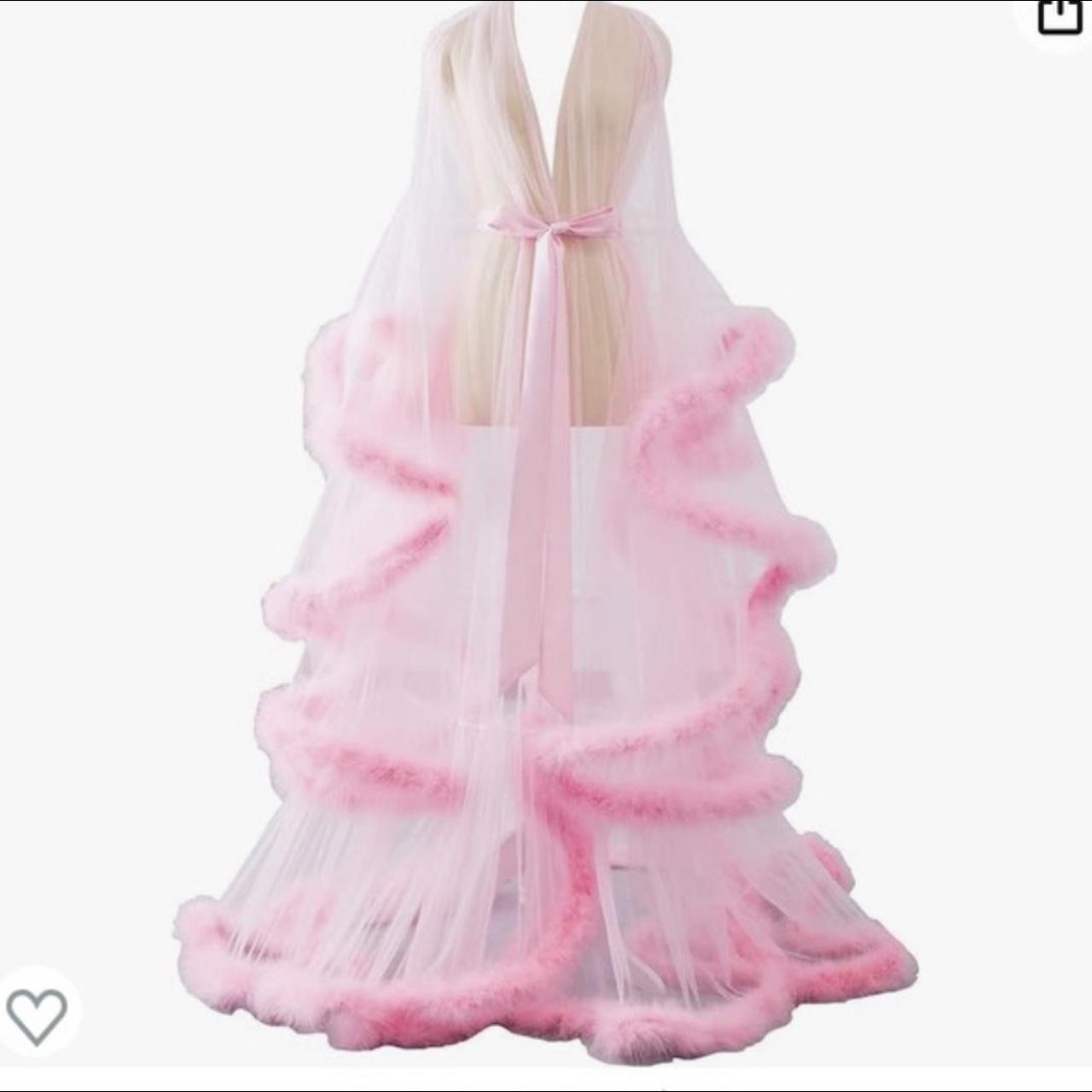 Amazon tule robe with feathers! This would be... Depop
