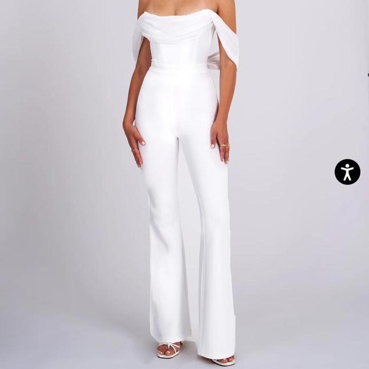 NEVER WORN Miss circle New York white jumpsuit! This... - Depop