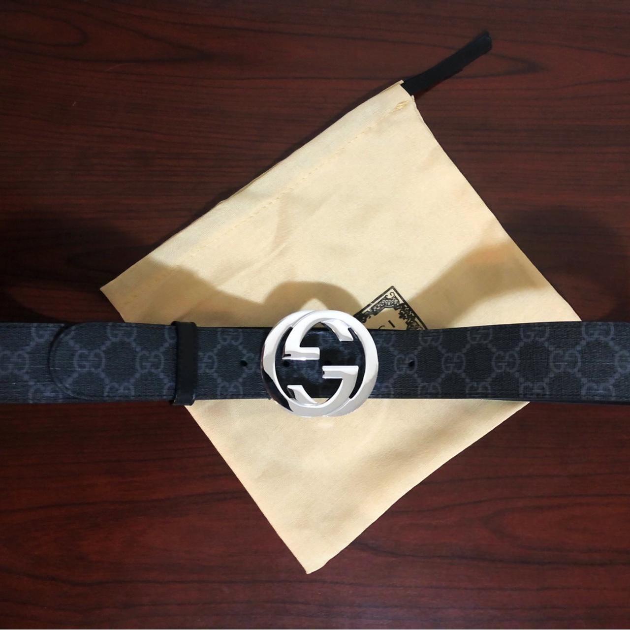 Gucci Men's Black Belt Depop