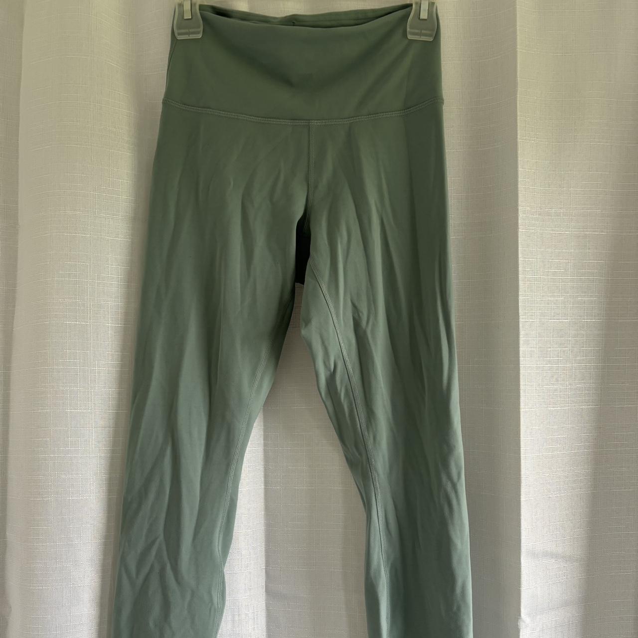 Light green lululemon wunder high rise leggings Depop