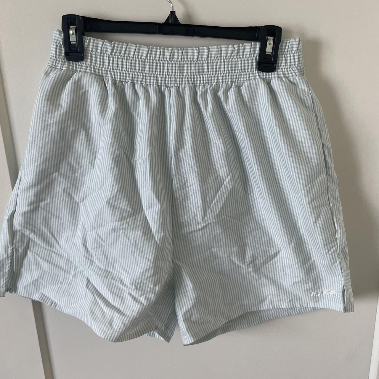 Djerf avenue Green stripe breezy shorts -size M... - Depop