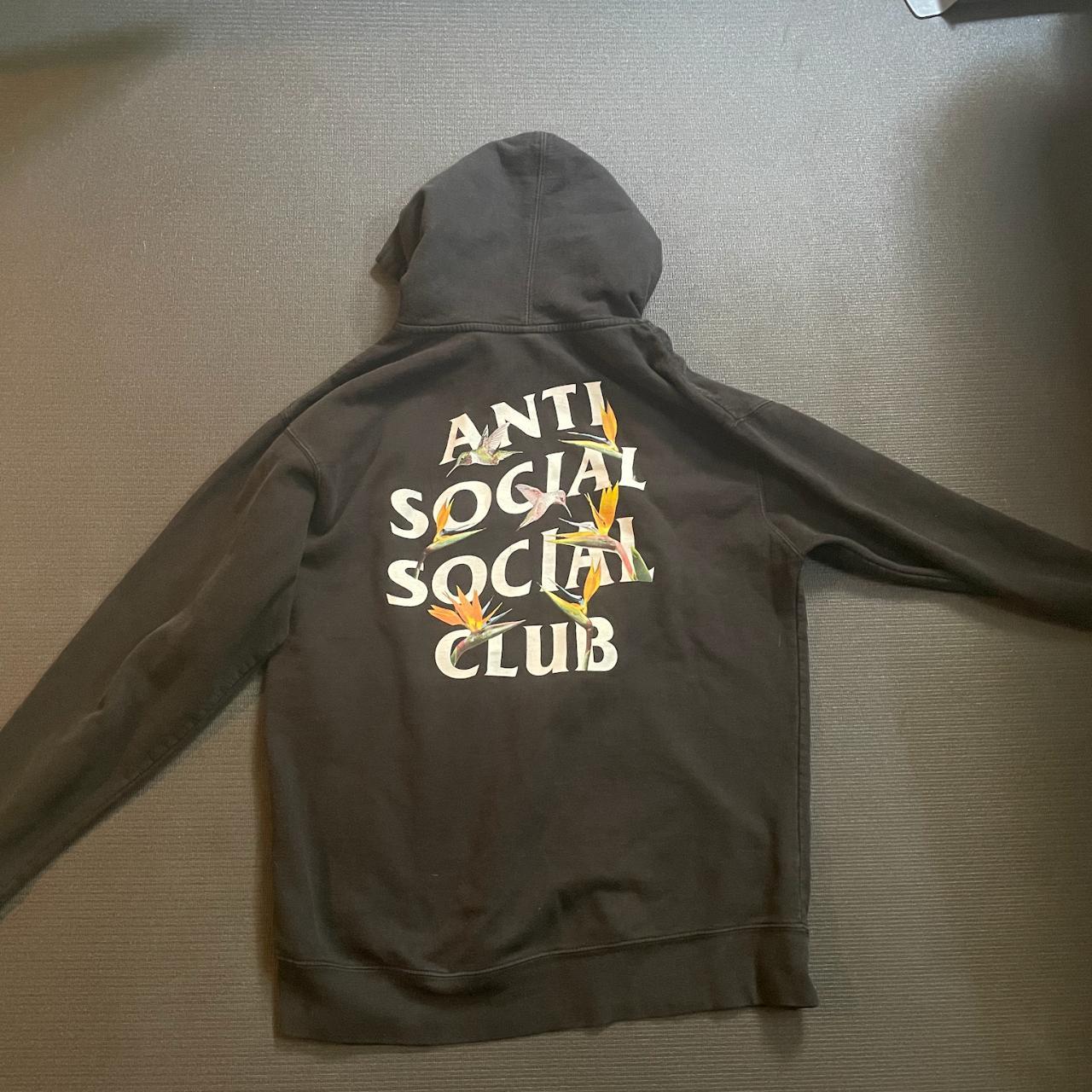 Black hoodie anti social social club best sale