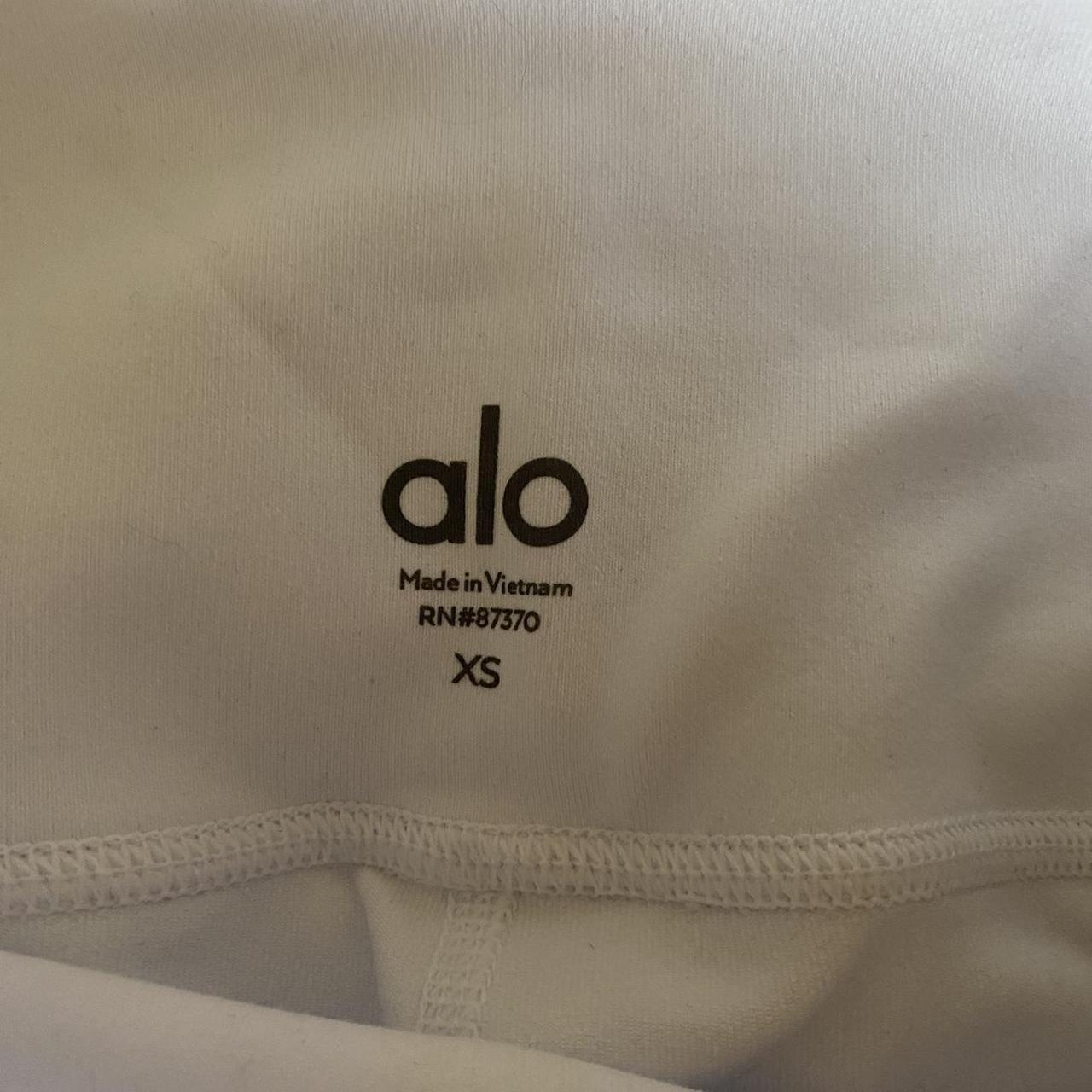 White alo flare leggings / yoga pants super cute no... Depop