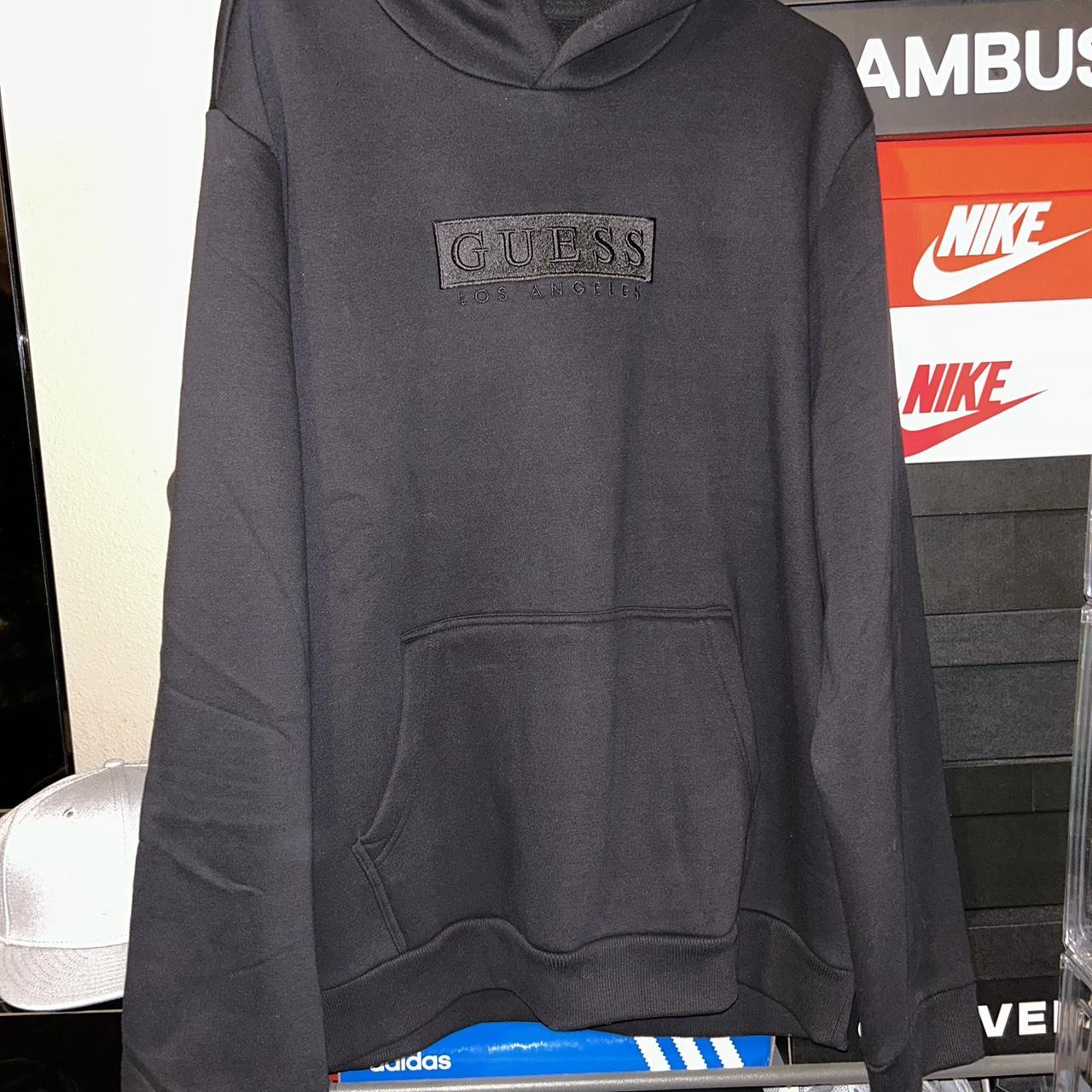 Guess hoodie black hot sale