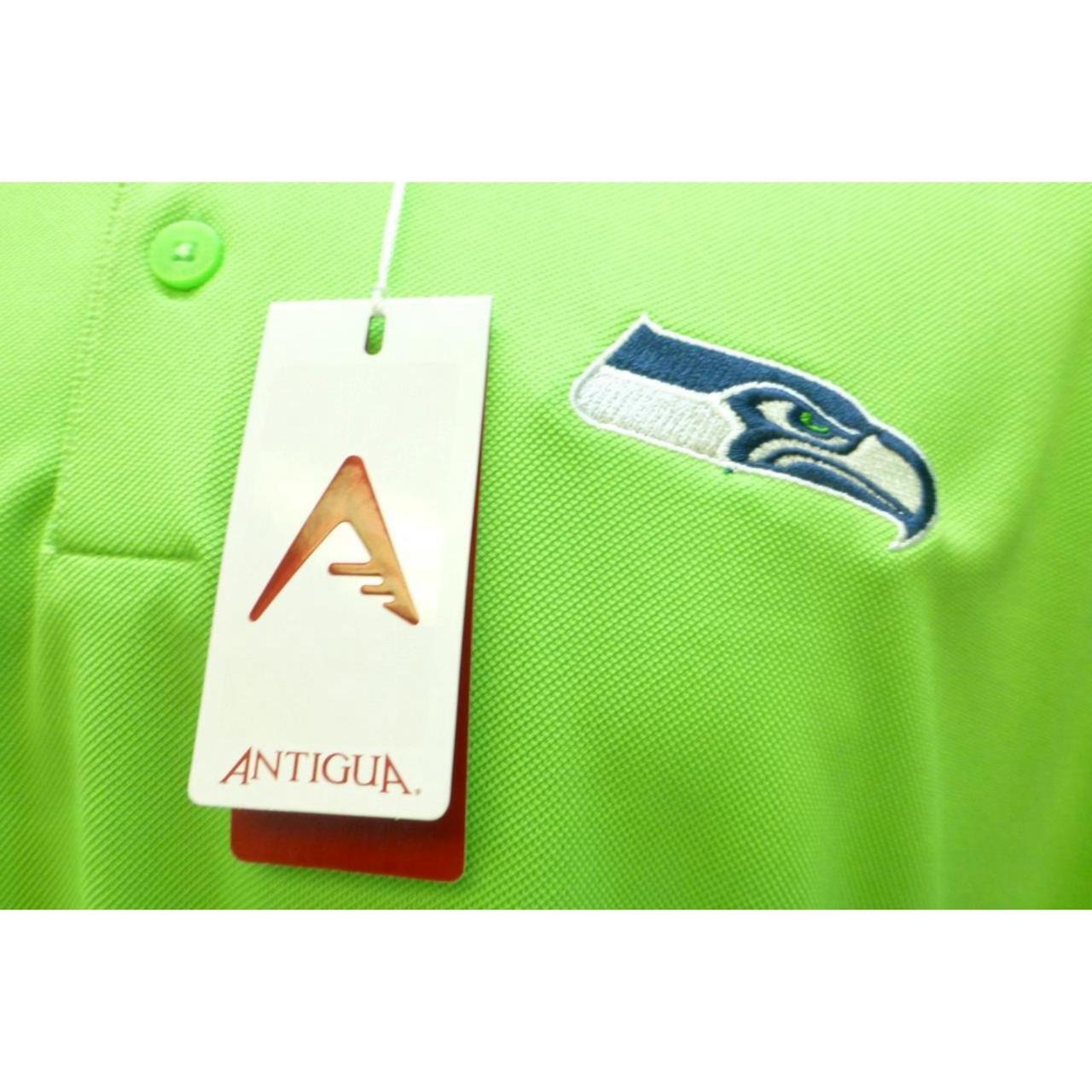 Antigua Men's Seattle Seahawks Pique Xtra-Lite Green Polo