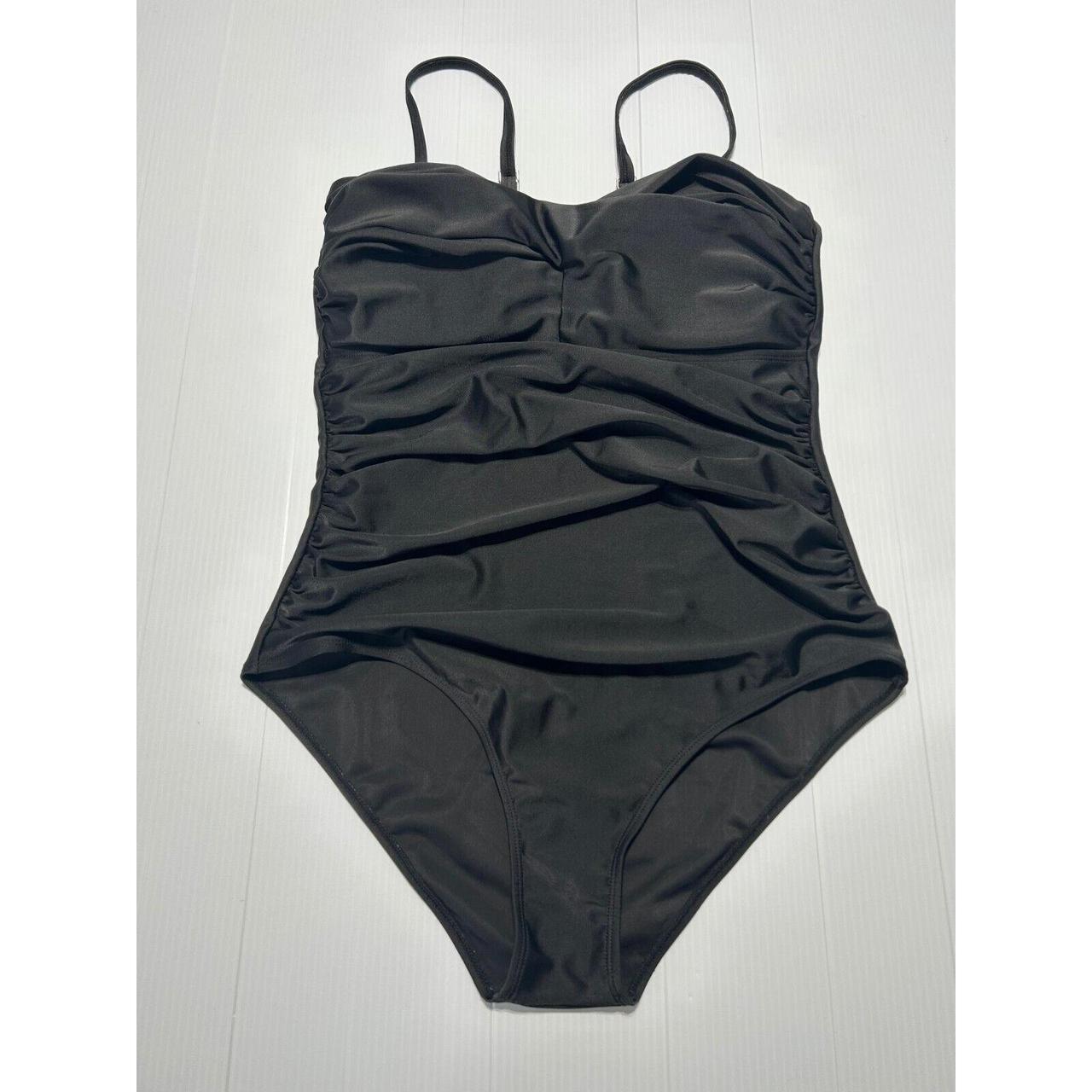 Black One Piece Swimsuit Womens Size L Black - Depop