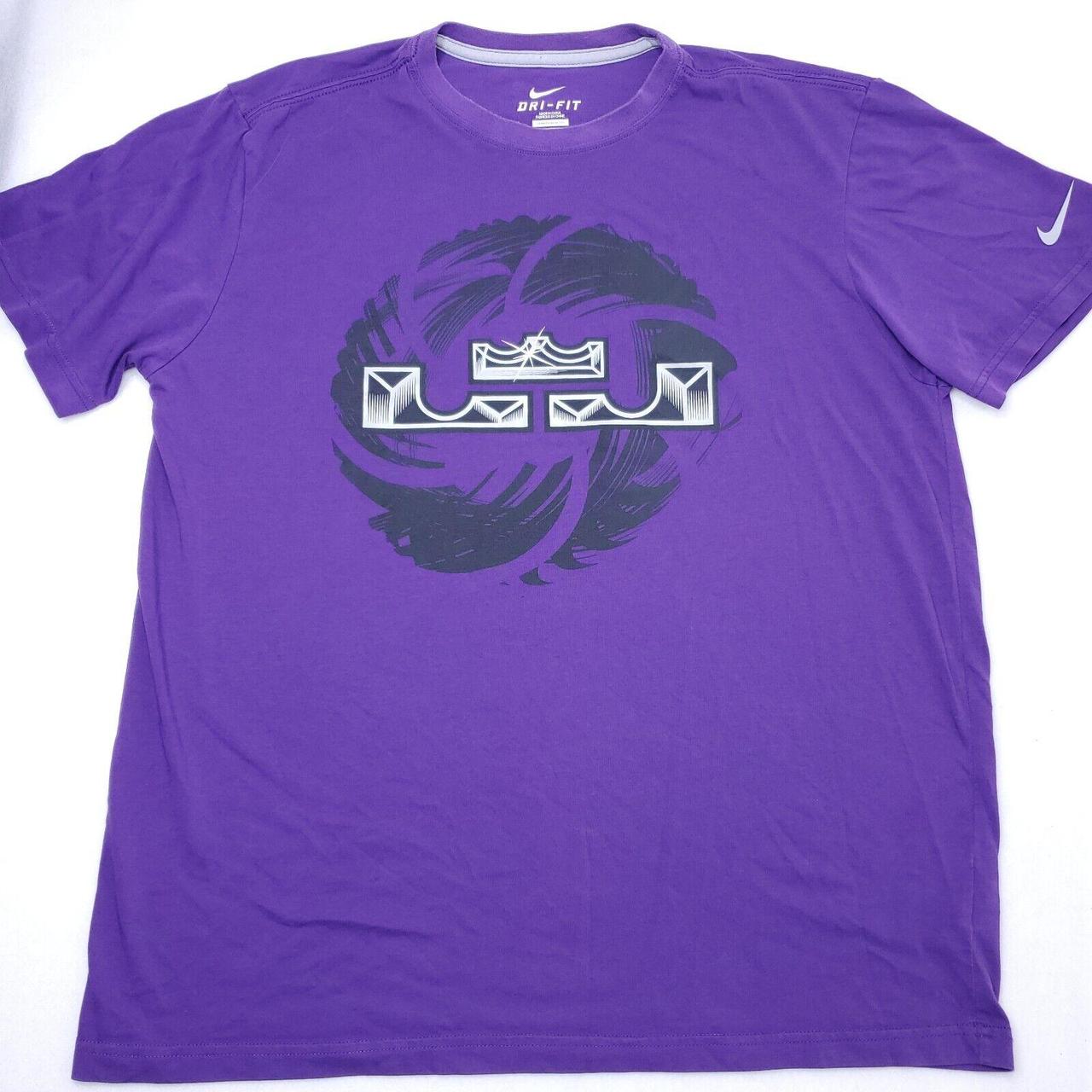 Nike Lebron James Graphic Logo Purple T-Shirt Mens - Depop