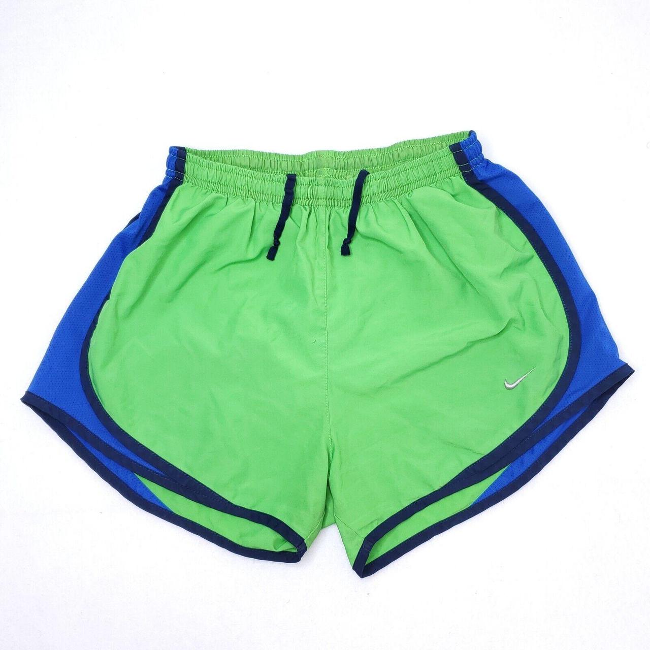 Nike Women's Blue and Green Shorts | Depop