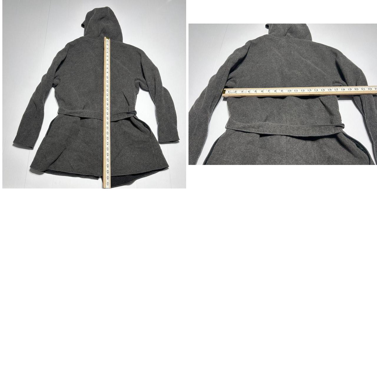 Womens GAP Wool Hooded Trench Coat Size M Gray Color... Depop