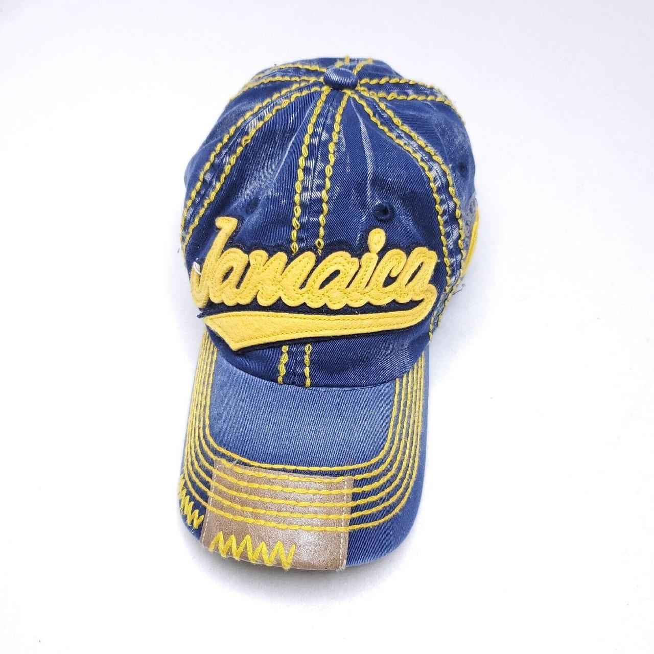 Jamaica Embroidered Souvenir Hat Cap Strapback Blue... Depop