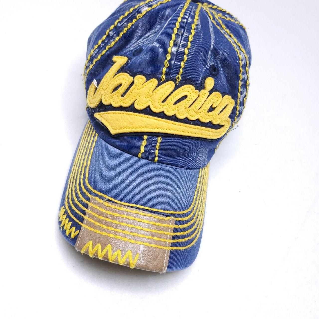 Jamaica Embroidered Souvenir Hat Cap Strapback Blue... Depop