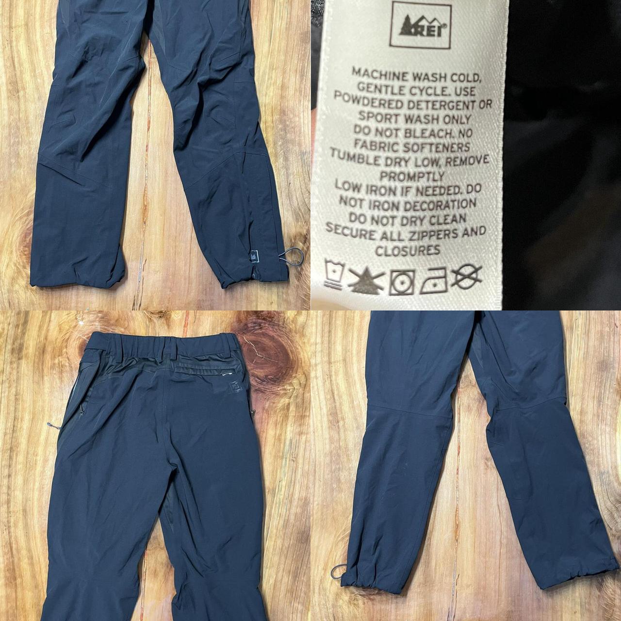 REI Elements Rain Pants Women's 8 Medium Black... Depop
