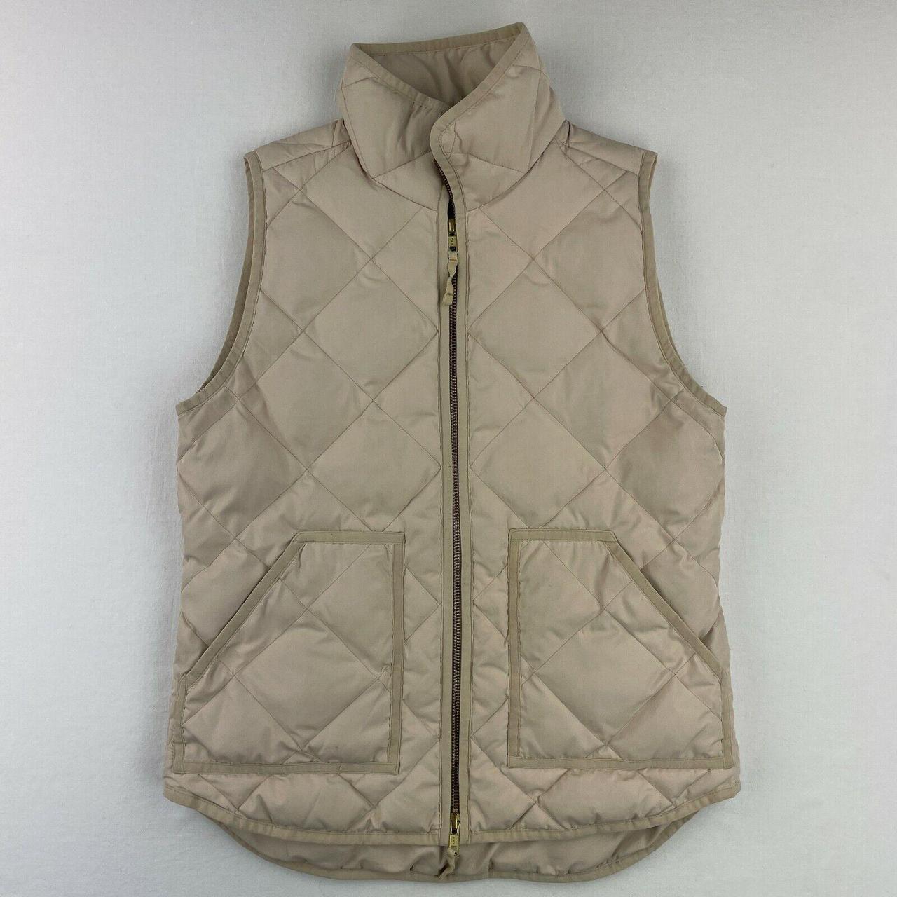 J.CREW Down Puffer Vest Women's XS Diamond Quilted... - Depop