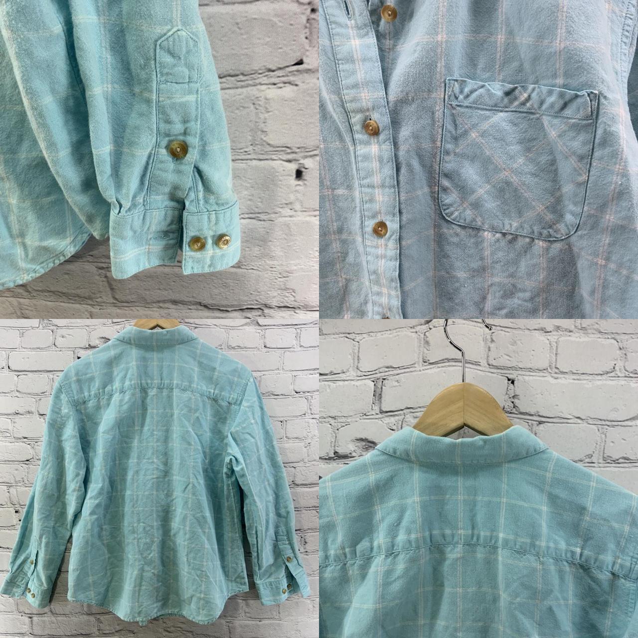 Jones Wear Sport Linen Shirt Womens Sz M Powder Blue... Depop