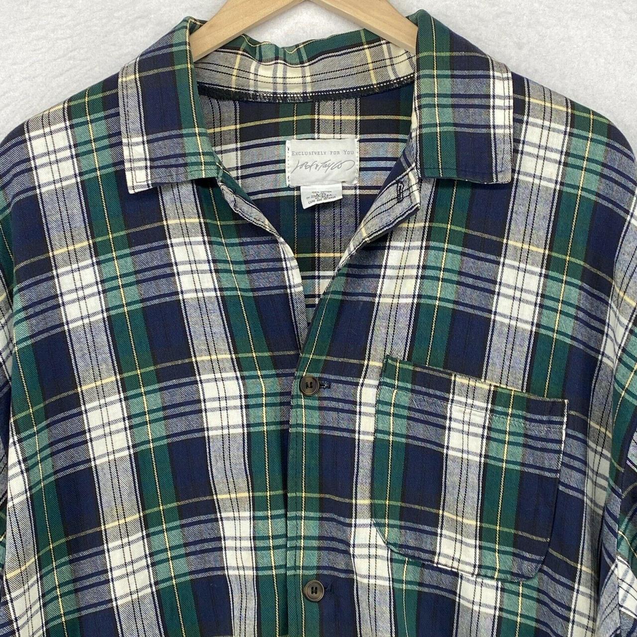 LORD & TAYLOR Men's Pajama Shirt Gordon Plaid Size... - Depop