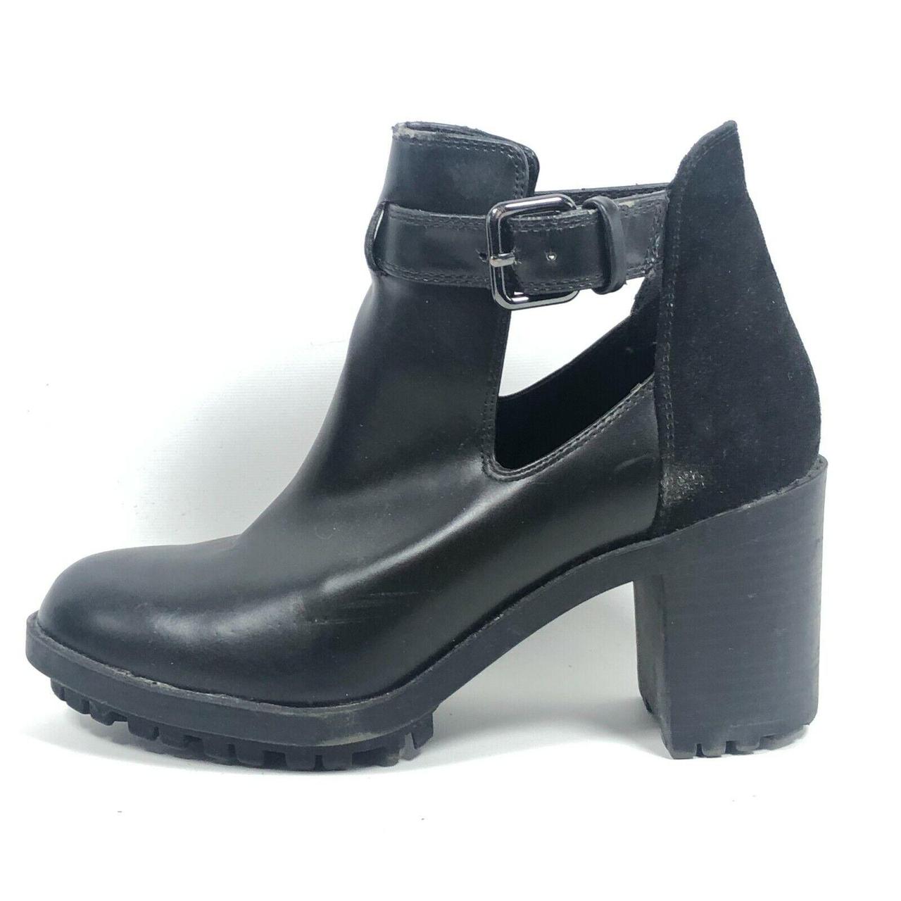 Zara - Buckled Strap Ankle Boots - Black - Women