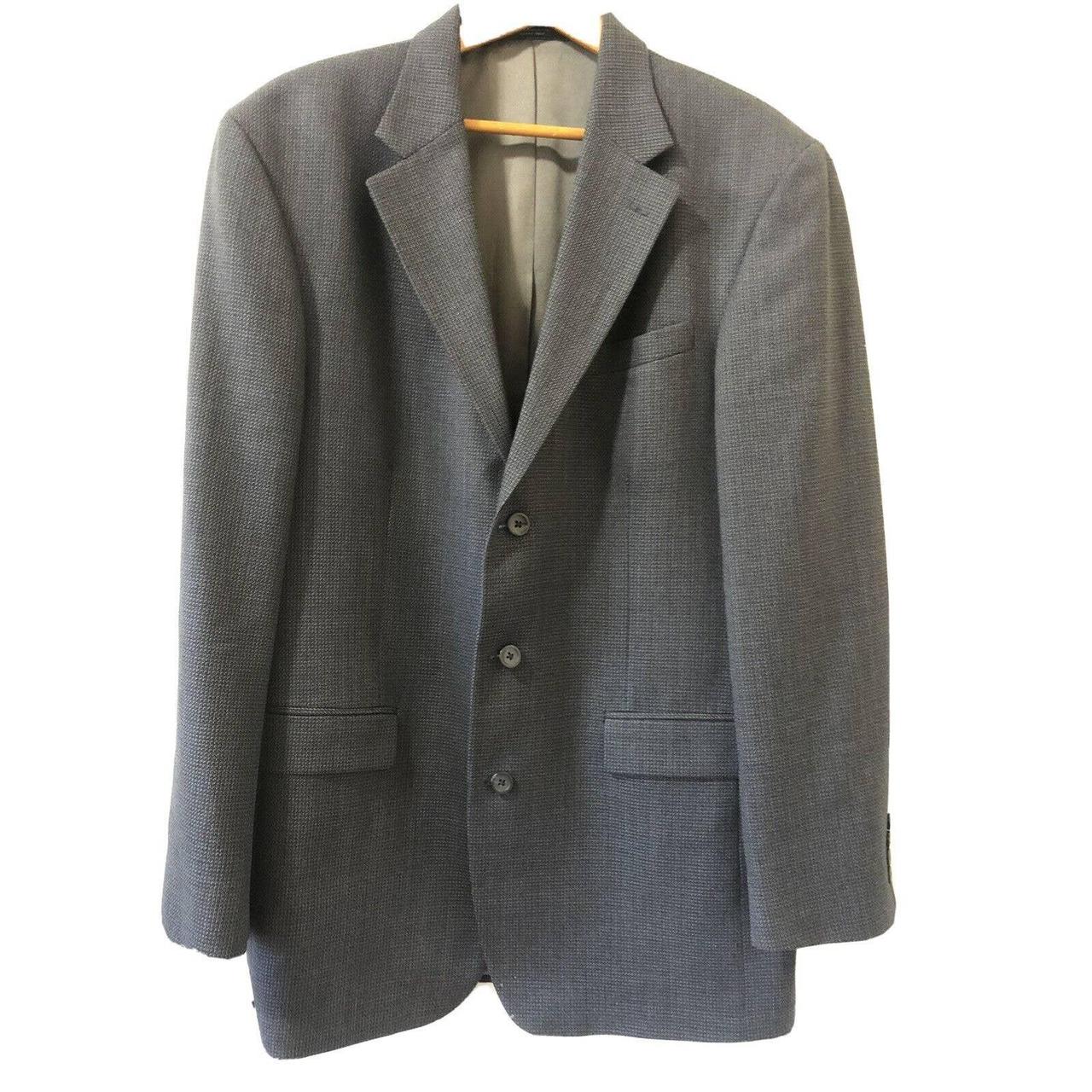 Oscar de La Renta Menswear 42 L Charcoal Gray suit... - Depop