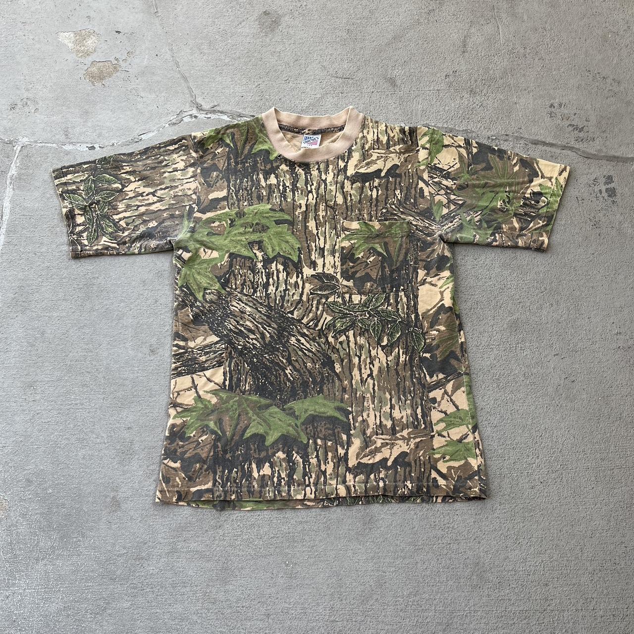 Vintage Camouflage 90s Shirt •User condition •Size... - Depop