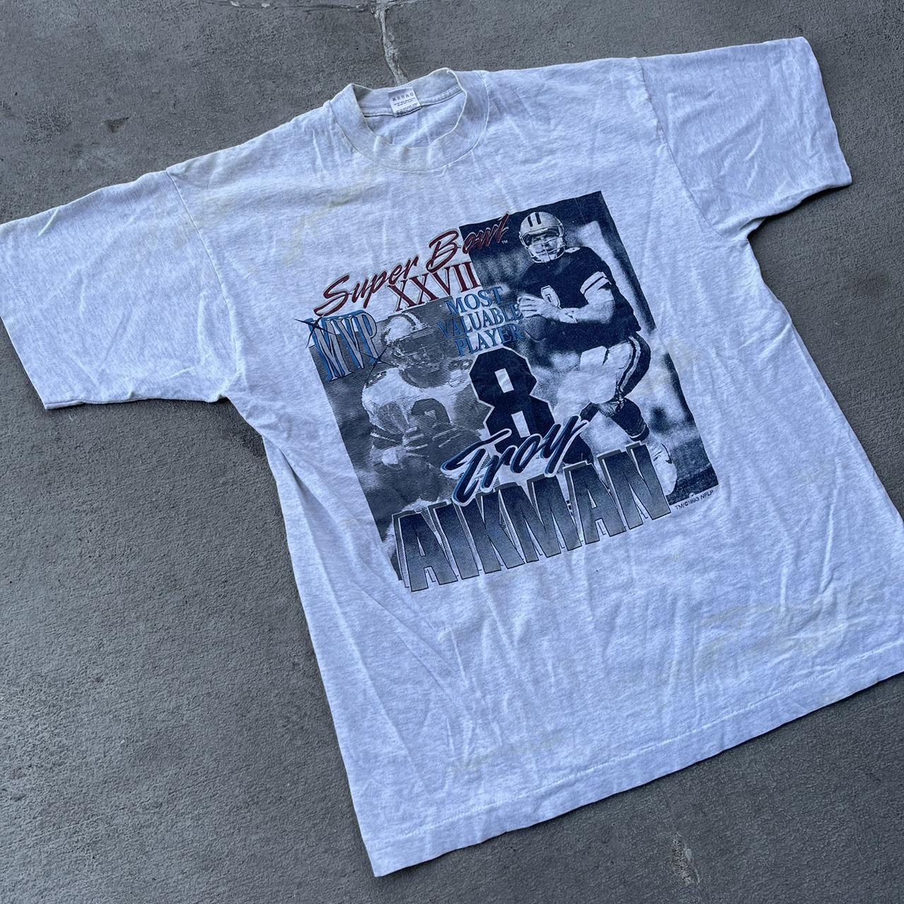 VINTAGE 90s Dallas Cowboys Troy Aikman Shirt - Depop