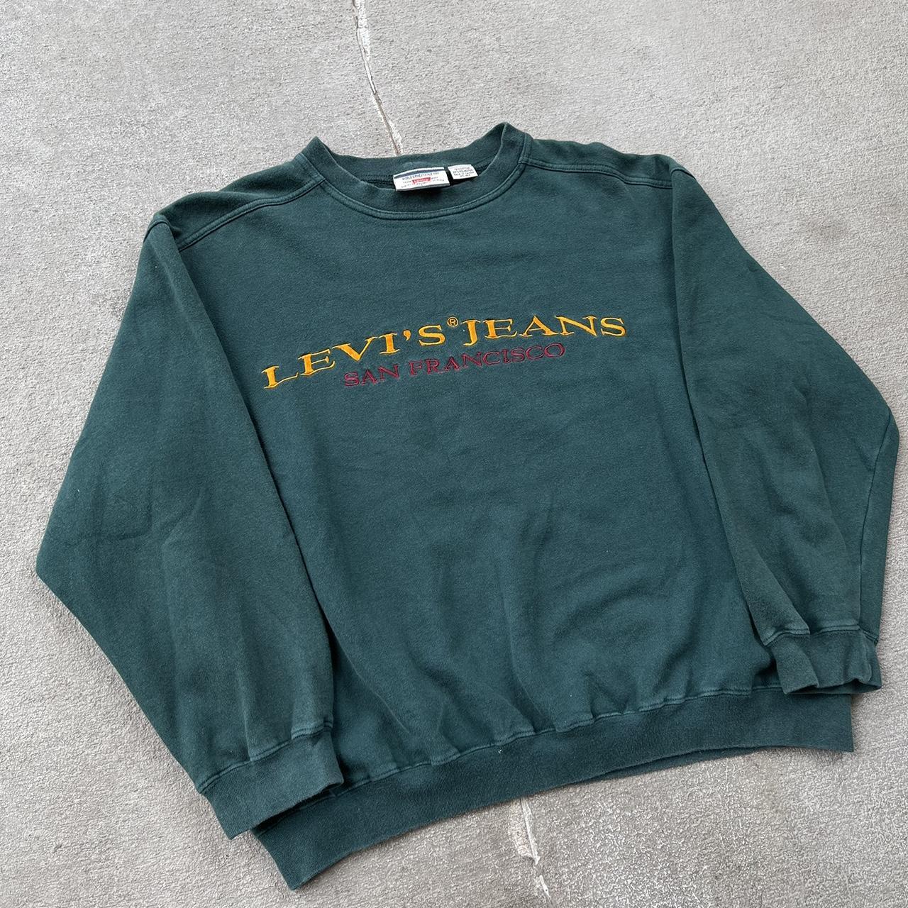 Levi's Men's Green Sweatshirt | Depop