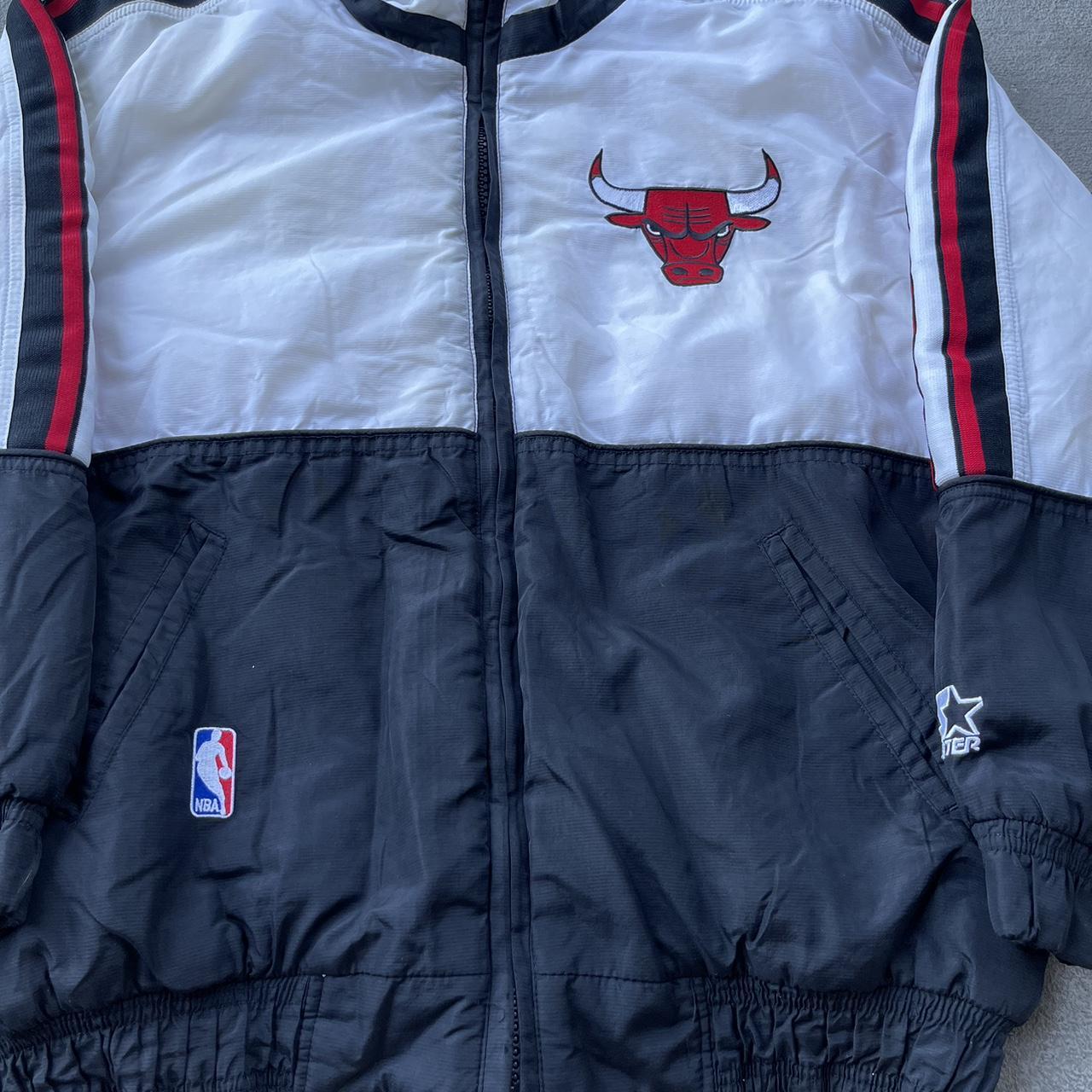 Vintage 90s Chicago bulls warm up jacket. First pick - Depop