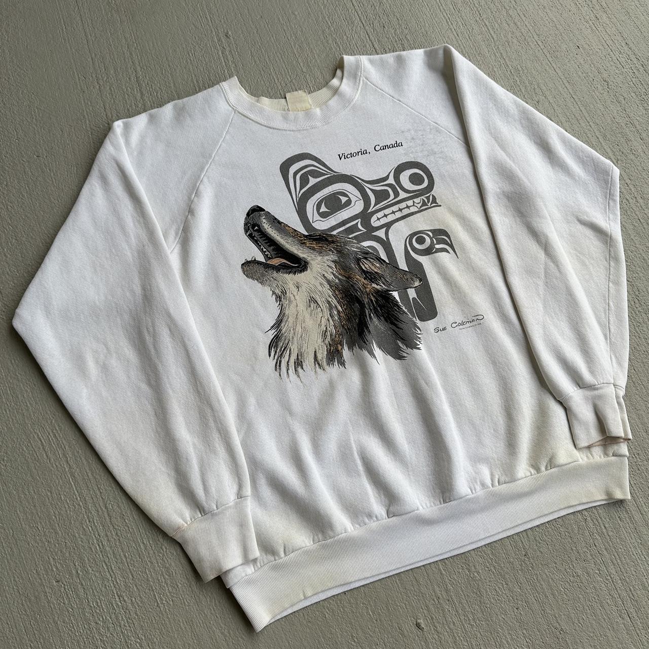 Vintage Fly Fishing Sweatshirt XL Nature Wildlife - Depop