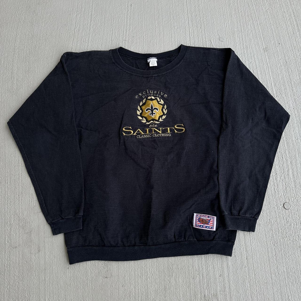 Vintage saints sweatshirt crew neck with gold - Depop