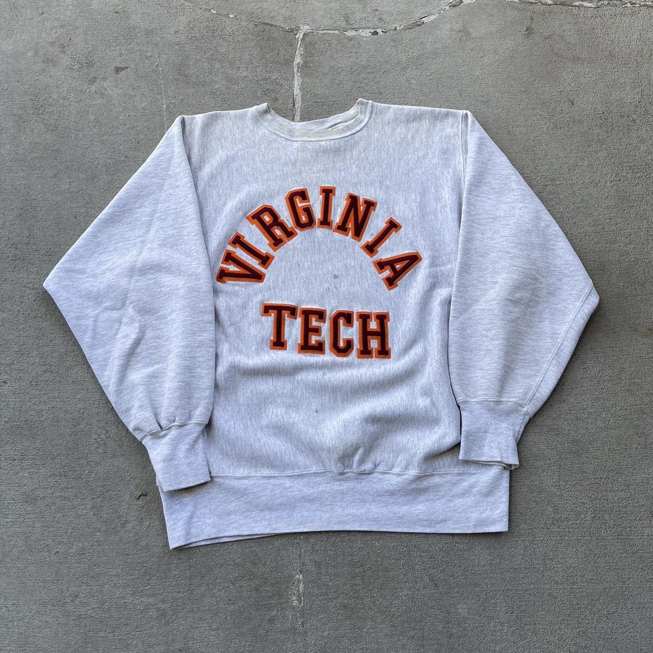 VINTAGE 90s Champion Reverse Weave Virginia Tech...