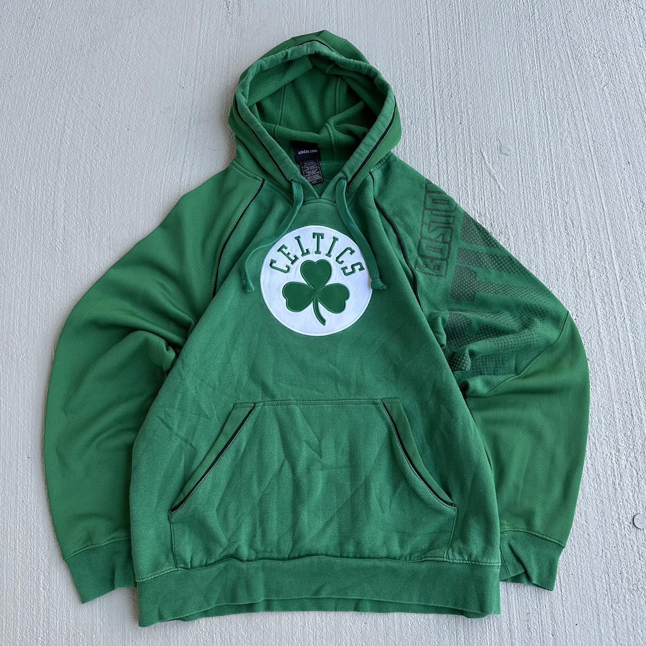 Adidas Boston Celtics Hoodie Sweatshirt Adult Small Gray Pullover NBA